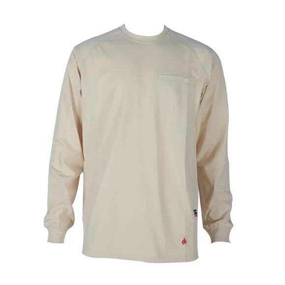 Forge FR Men’s Sand Lightweight Flame-Resistant Long Sleeve Work Shirt 5XL NEW - Picture 1 of 8